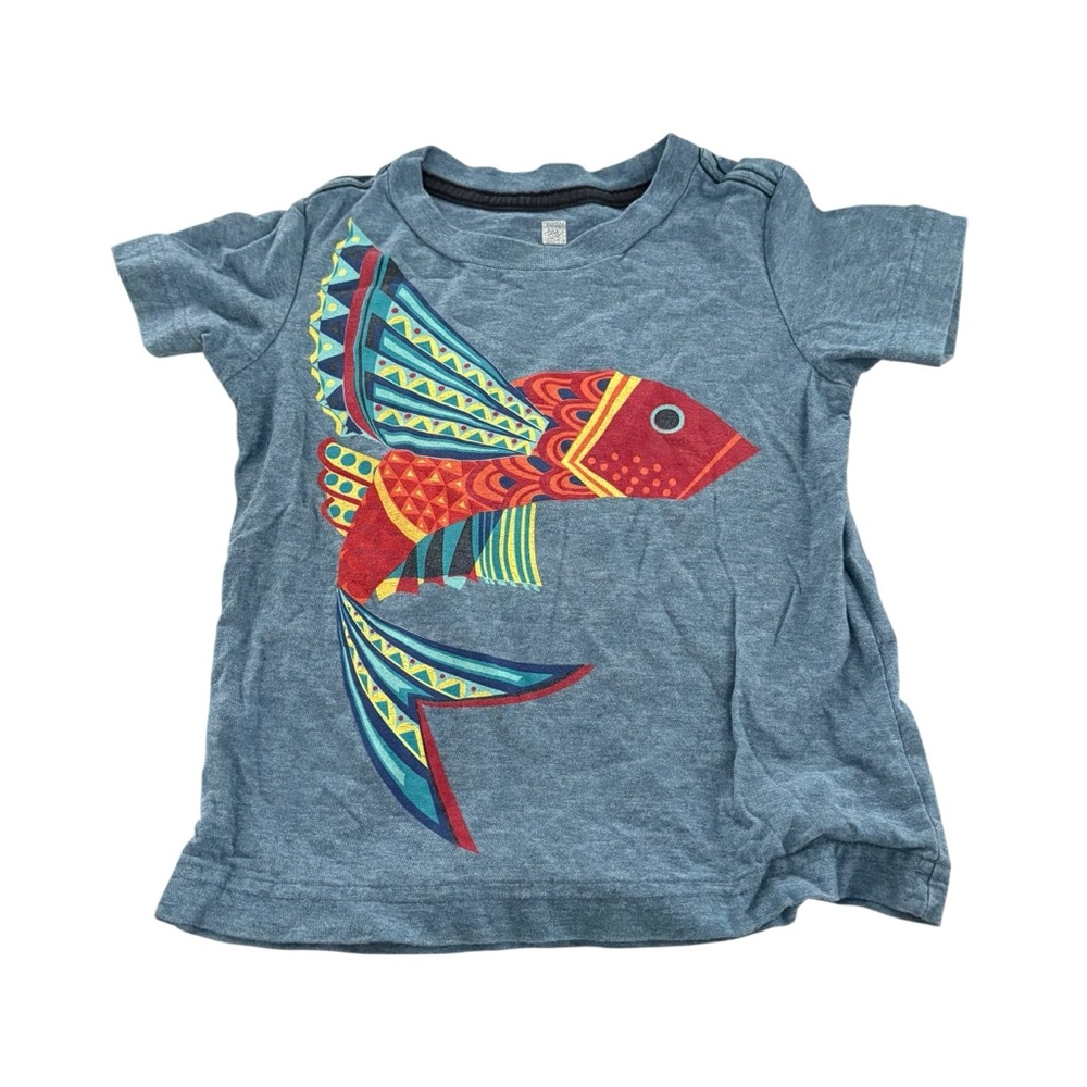 Tea Collection Koi Fish Graphic Tee Size 3